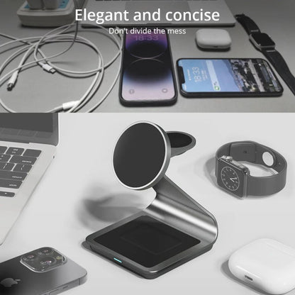 Apple 3-in-1 Magnetic Charger - Wireless, Fast | Declutter Desk