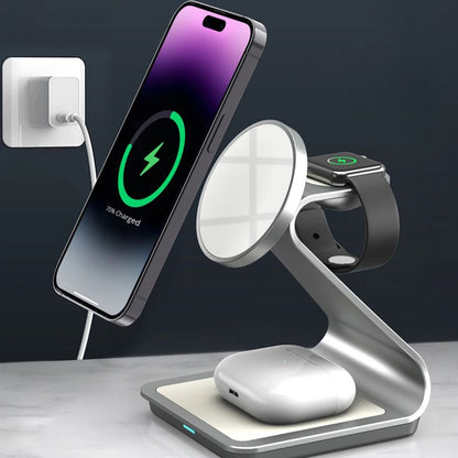 Apple 3-in-1 Magnetic Charger - Wireless, Fast | Declutter Desk