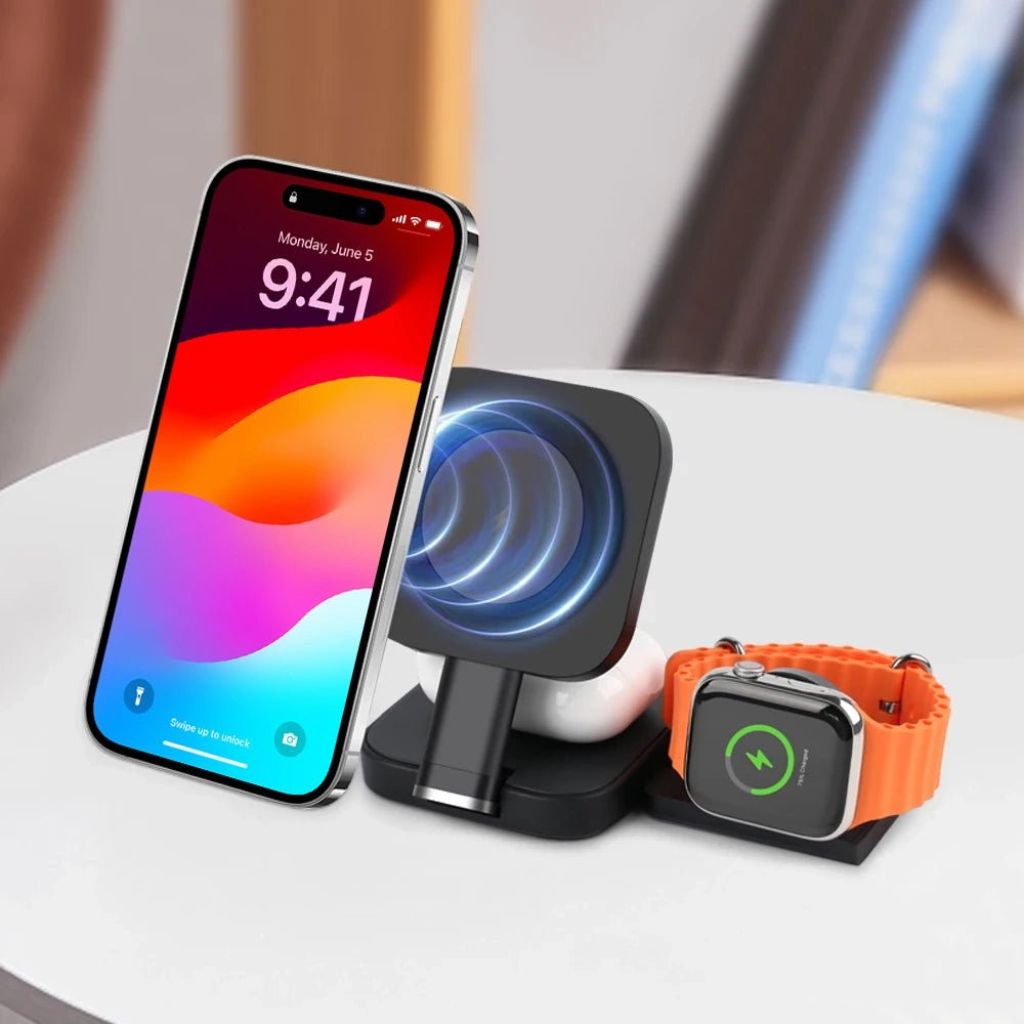 Apple Charger - 3-in-1 Foldable | Fast Wireless Power