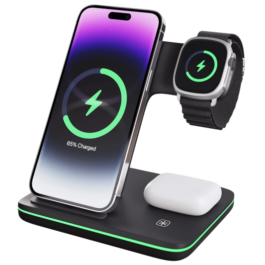 Apple 3-in-1 Wireless Charger - Fast Charging | Clean Desk