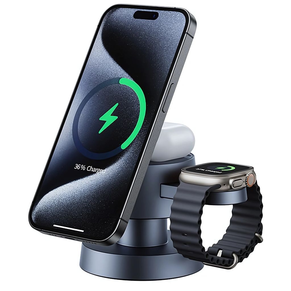 3 in 1 Wireless Charger - Magnetic, Fast Charge | Organised