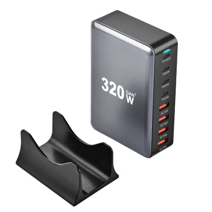 320W GaN Charger - 8-Port USB-C, Fast Charging | Productivity