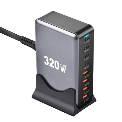 320W USB C GaN Charger - 8-Port, Fast Charge | Productivity