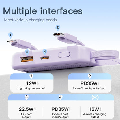 MagSafe Power Bank - 10000mAh, Purple | Wireless Charging