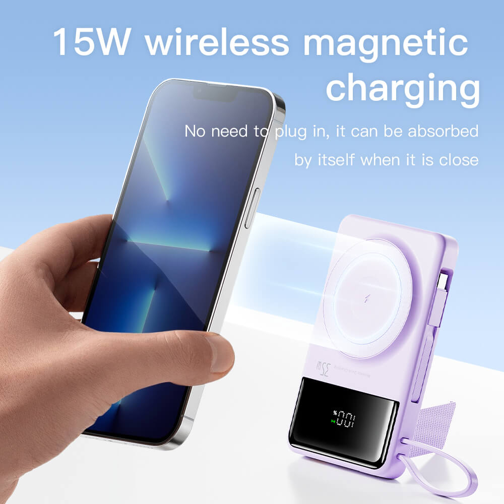MagSafe Power Bank - 10000mAh, Purple | Wireless Charging