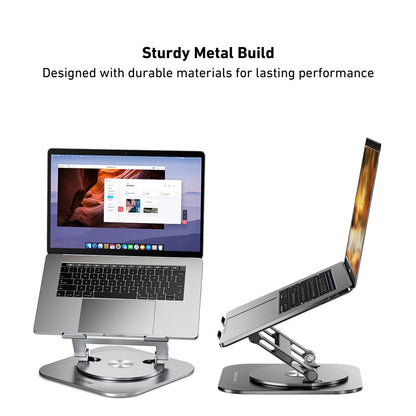 360 Swivel Laptop Stand - Ergonomic Aluminum | Portable