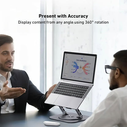 360 Swivel Laptop Stand - Ergonomic Aluminum | Portable