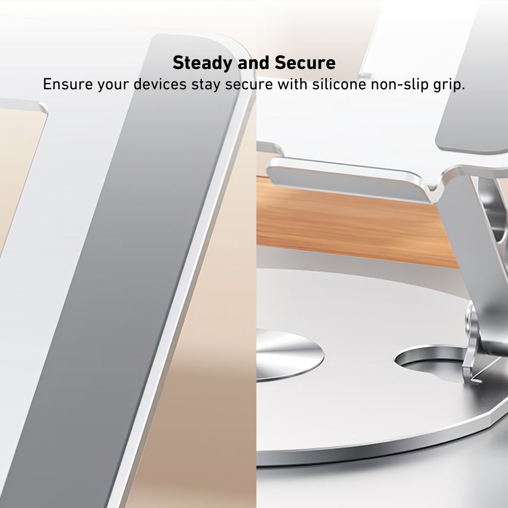 360 Swivel Laptop Stand - Ergonomic Aluminum | Portable