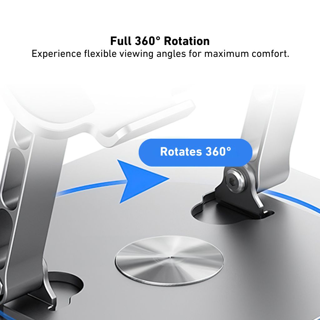 360 Swivel Laptop Stand - Ergonomic Aluminum | Portable