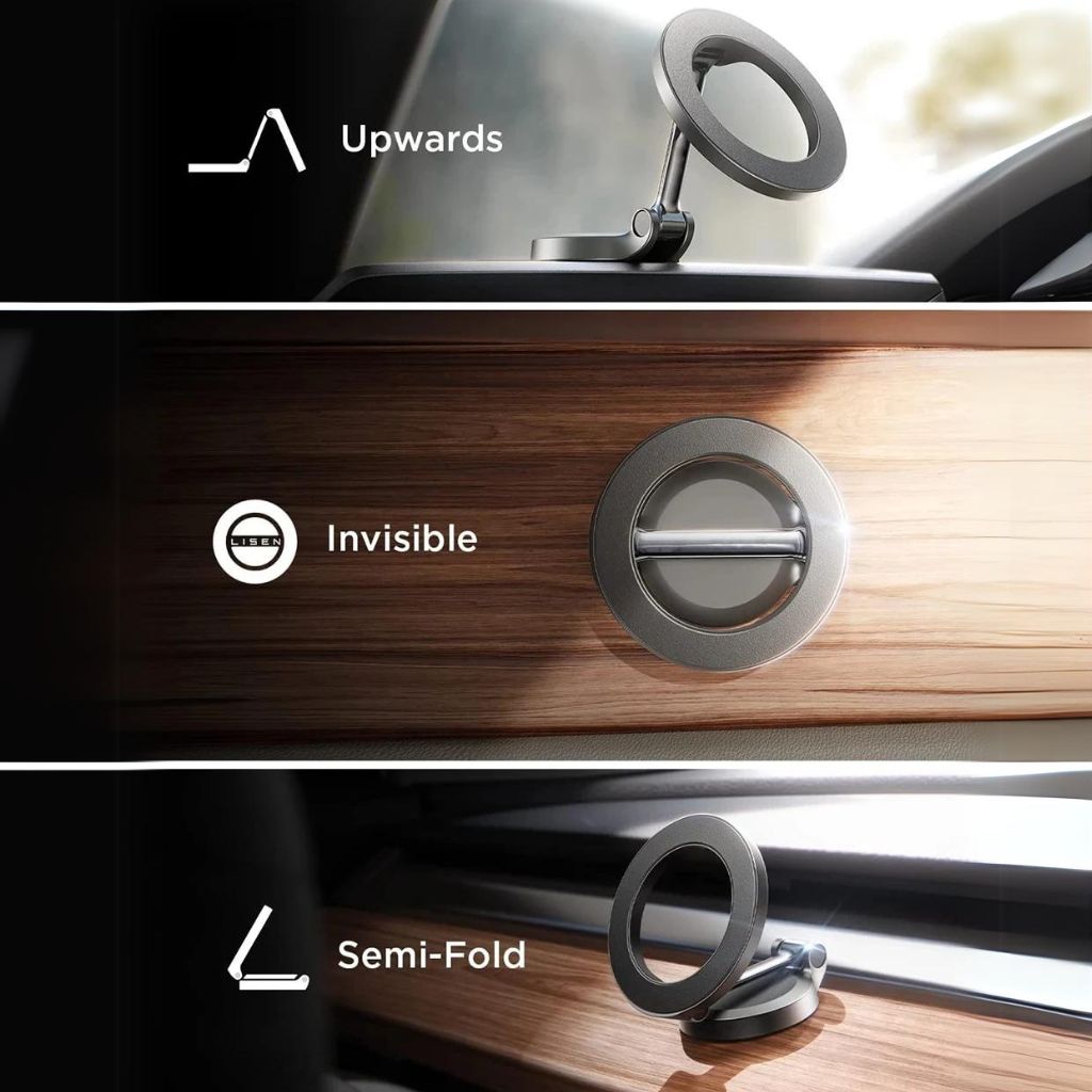Magnetic Car Phone Mount - 360° Foldable | Safe Drive