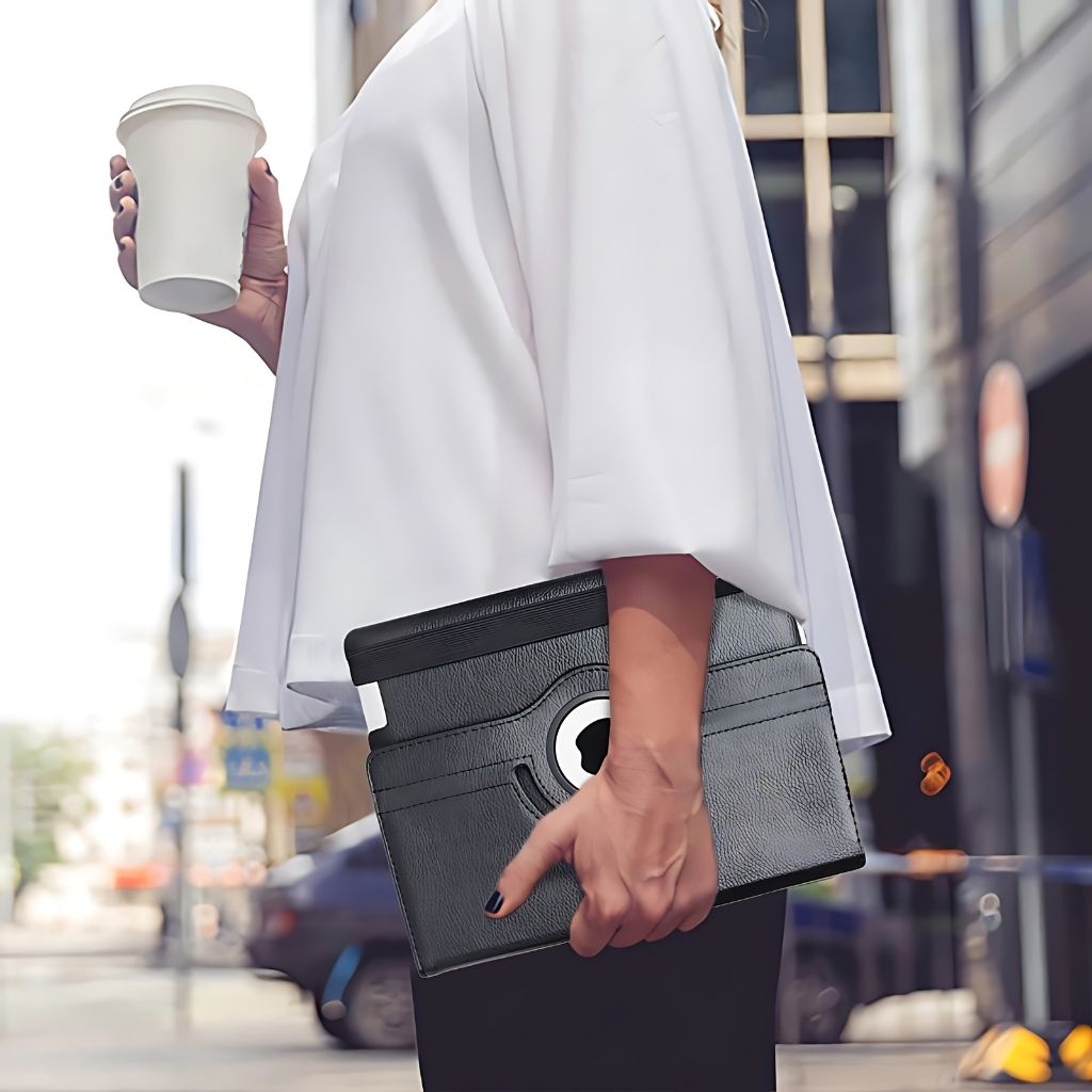 360° Rotating iPad Case - Leather, Multi-Angle | Productivity