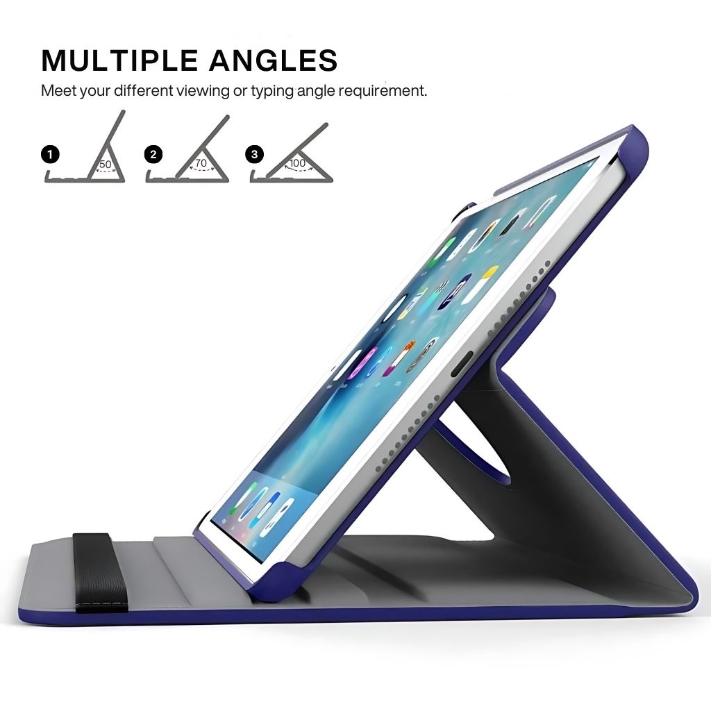 360° Rotating iPad Case - Leather, Multi-Angle | Productivity