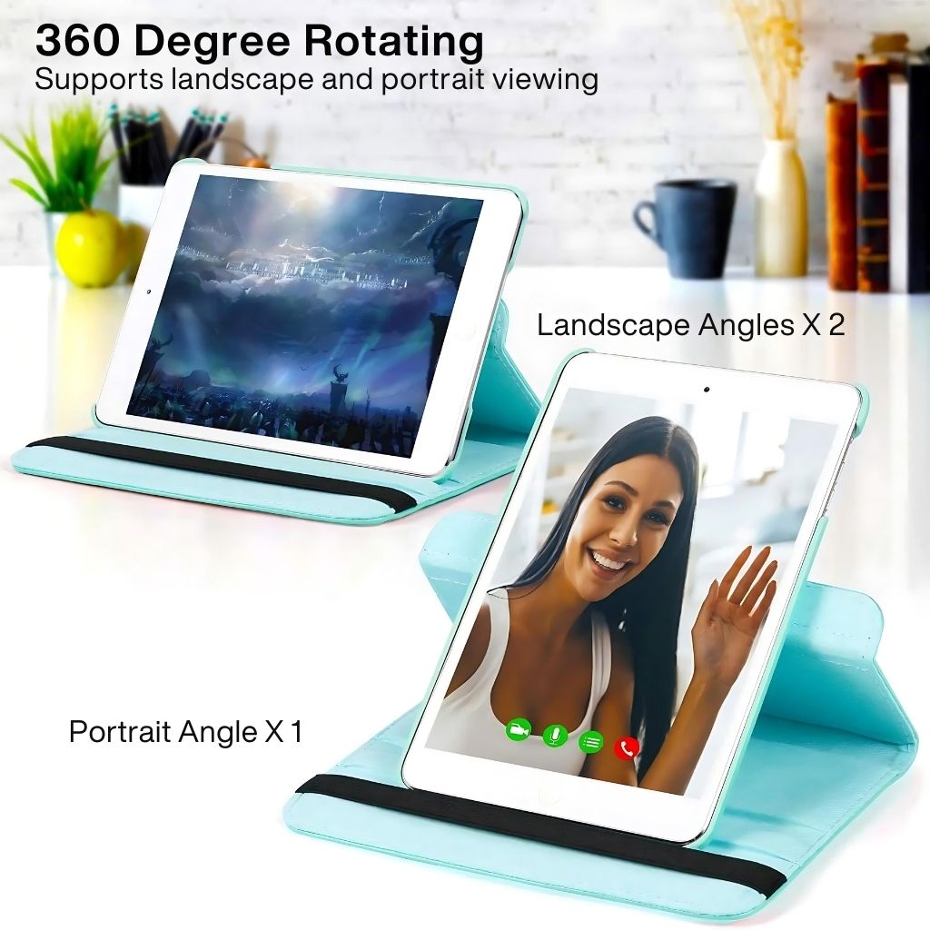 360° Rotating iPad Case - Leather, Multi-Angle | Productivity