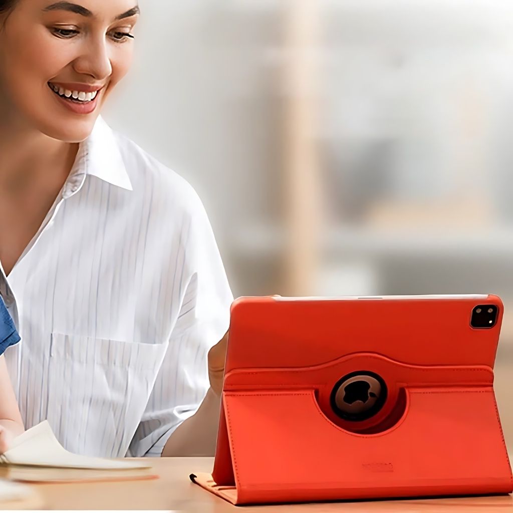 360° Rotating iPad Case - Leather, Multi-Angle | Productivity