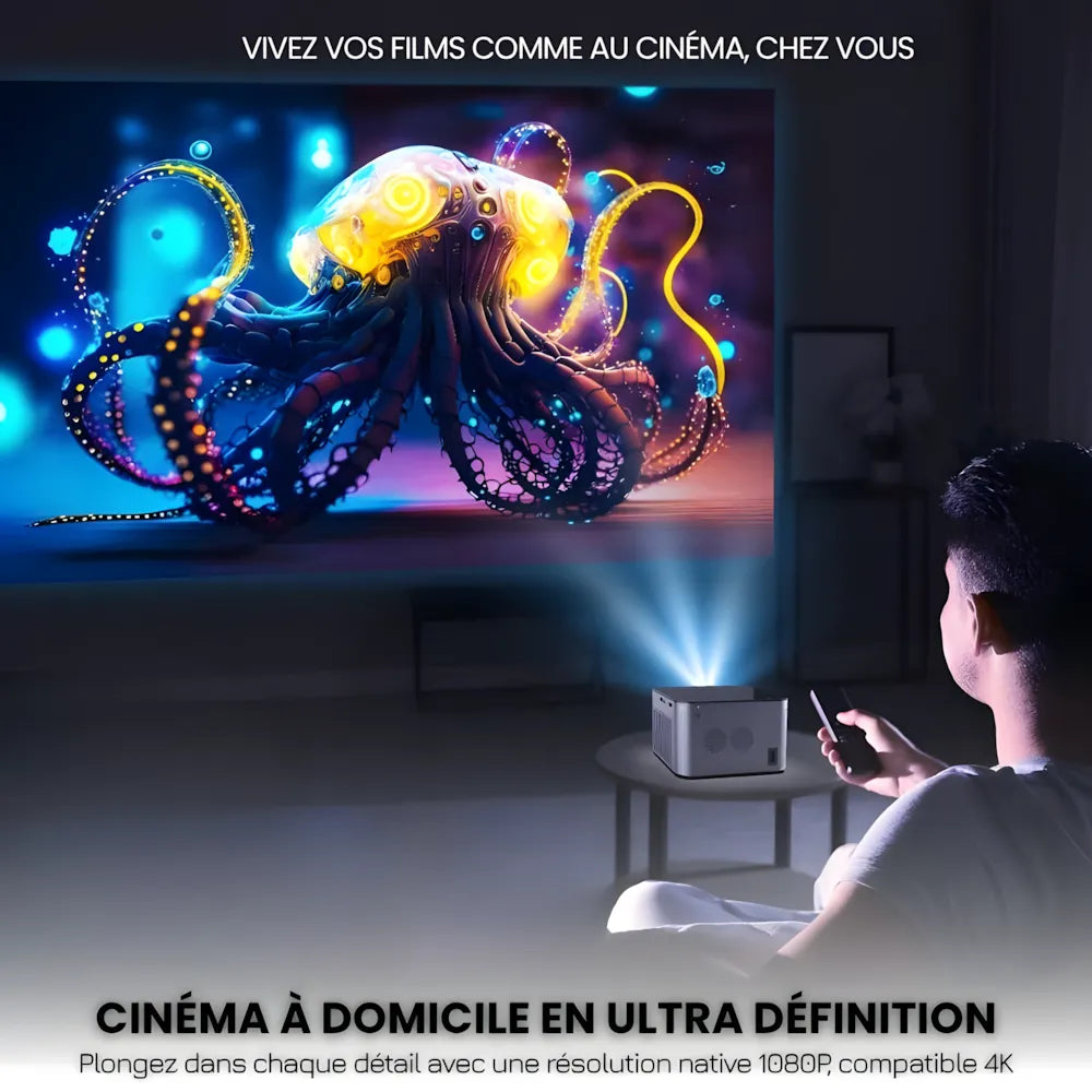 Full HD Android Projector - 580 Lumens, Android TV | Cinema Experience