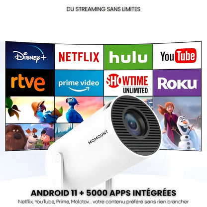 Portable HD Smart Projector - Android 11, 180° | Immersive Cinema