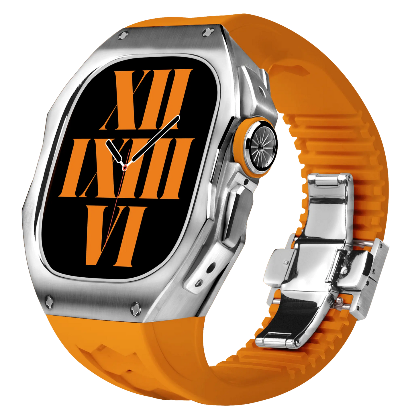 Titanium Apple Watch Ultra Case - Silver, Robust | Luxury