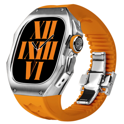 Titanium Apple Watch Ultra Case - Silver, Robust | Luxury