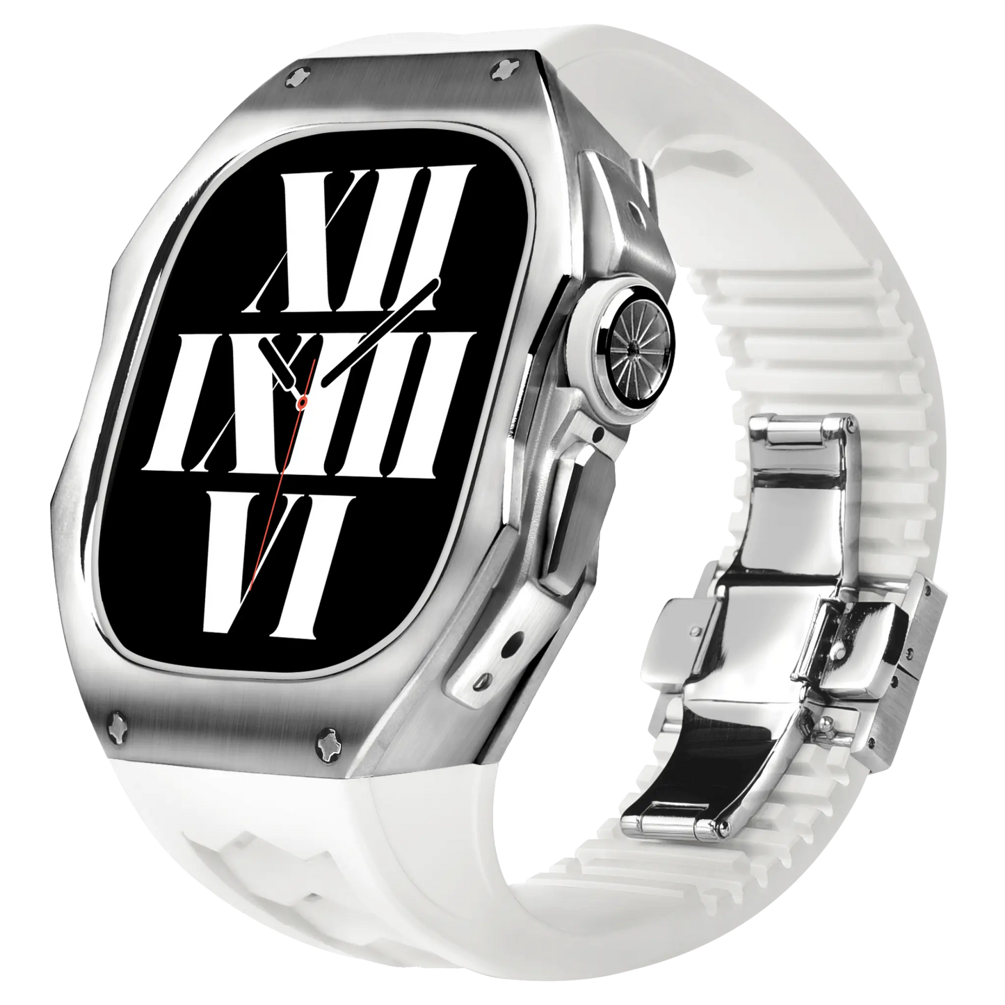 Titanium Apple Watch Ultra Case - Silver, Robust | Luxury