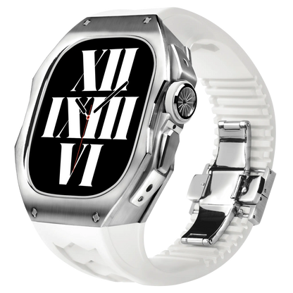 Titanium Apple Watch Ultra Case - Silver, Robust | Luxury