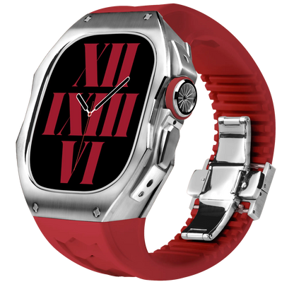 Titanium Apple Watch Ultra Case - Silver, Robust | Luxury