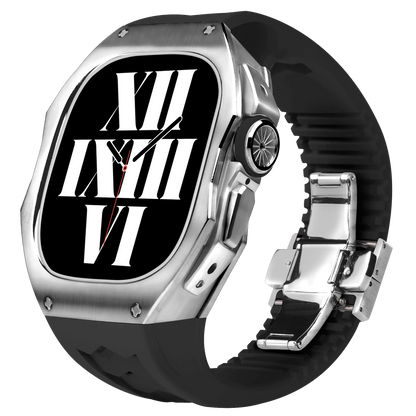 Titanium Apple Watch Ultra Case - Silver, Robust | Luxury