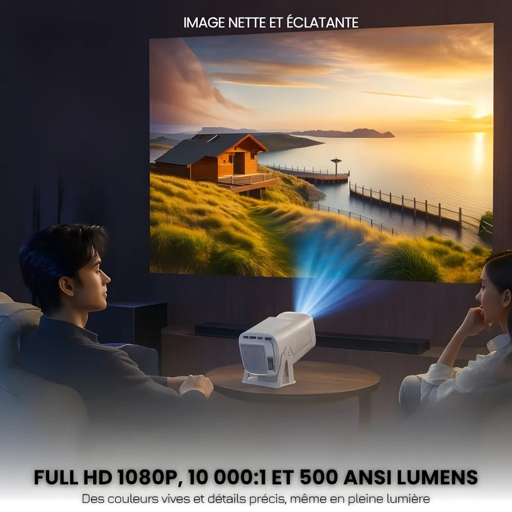 Full HD Portable Projector - Android 13, 1080p | Cinema Anywhere