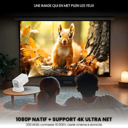 Portable Smart Projector - Android 11, 1080p | Home Cinema