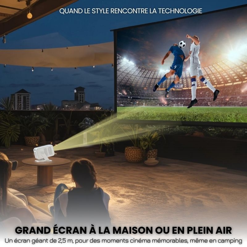 Portable Full HD Projector - Android 11, Wi-Fi 6 | Immersive Cinema