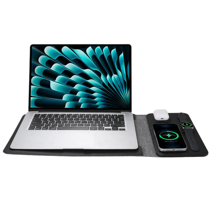 MagSafe Laptop Sleeve - Vegan Leather, Wireless Charging | Productivity