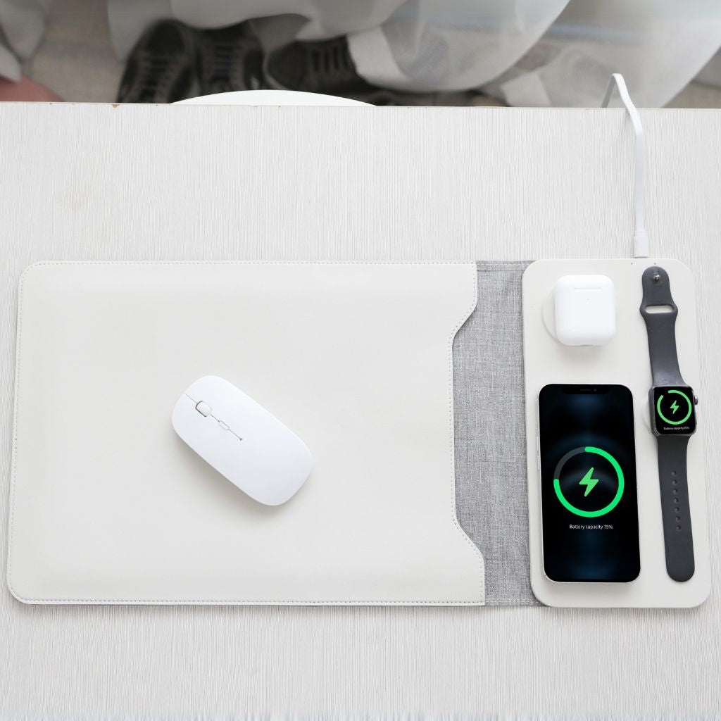 MagSafe Laptop Sleeve - Vegan Leather, Wireless Charging | Productivity