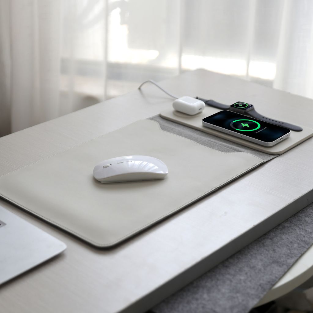 MagSafe Laptop Sleeve - Vegan Leather, Wireless Charging | Productivity
