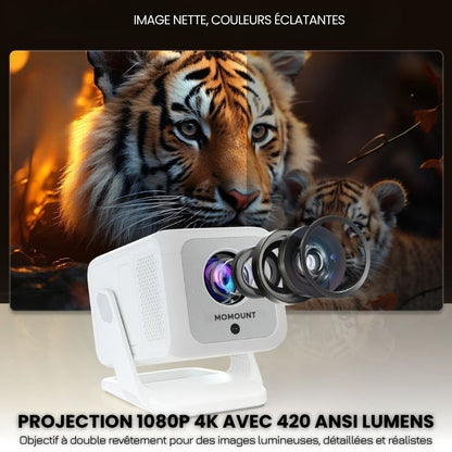 Portable Full HD Projector - Android 11, Wi-Fi 6 | Immersive Cinema