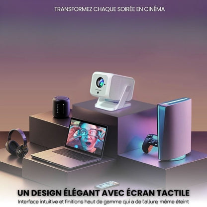 Portable Full HD Projector - Android 11, Wi-Fi 6 | Immersive Cinema