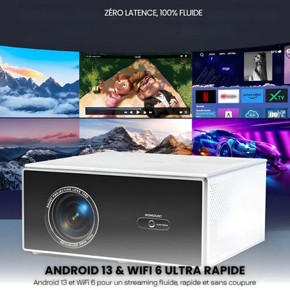 Smart Home Cinema Projector - Android 13, 4K | Immersive Entertainment