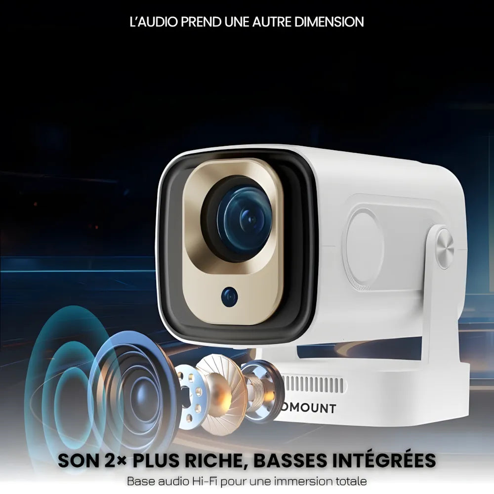 Portable Smart Projector - Android 11, 1080p | Home Cinema