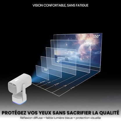 Portable Projector - 230° Flexible, Android 11 | HiFi Sound
