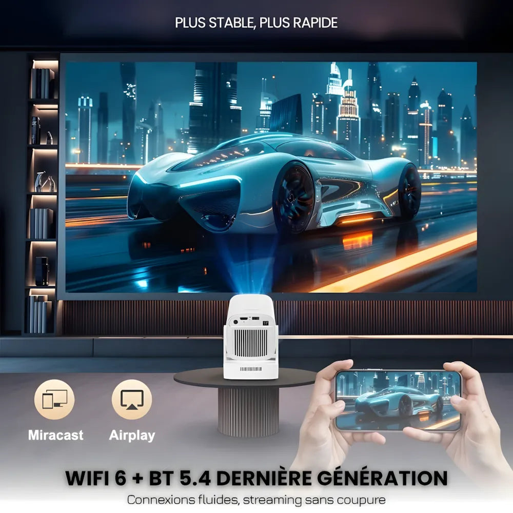 Portable Smart Projector - Android 11, 1080p | Home Cinema
