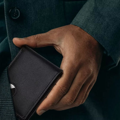 AirTag Leather Wallet - RFID Blocking Slim | Secure