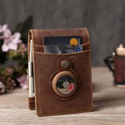 AirTag Leather Wallet - RFID Protection, Slim | Security