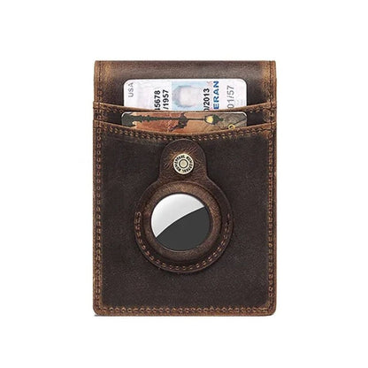 AirTag Leather Wallet - RFID Protection, Slim | Security