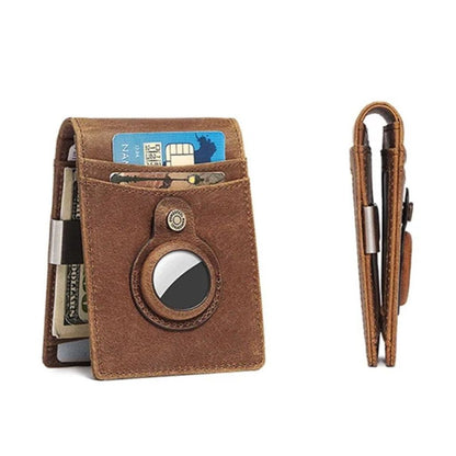 AirTag Leather Wallet - RFID Protection, Slim | Security