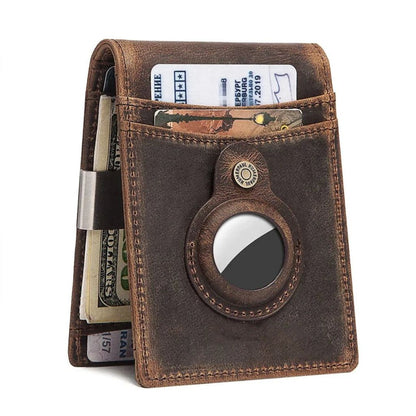 AirTag Leather Wallet - RFID Protection, Slim | Security