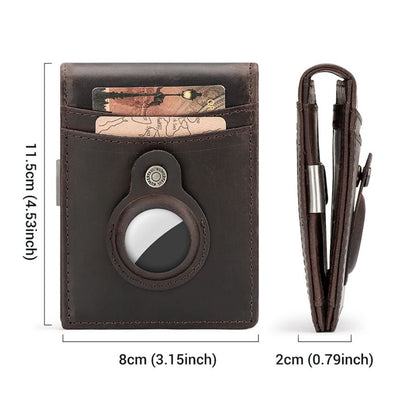 AirTag Leather Wallet - RFID Blocking, Slim | Secure Style