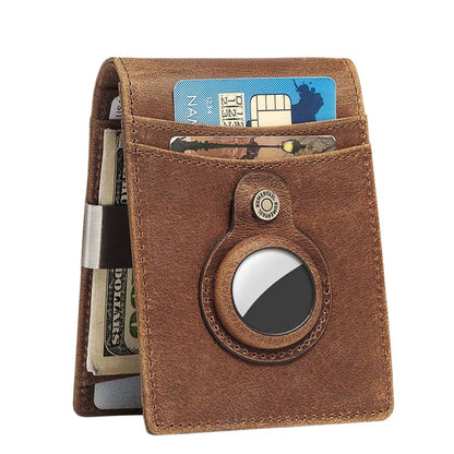 AirTag Leather Wallet - RFID Protection, Slim | Security
