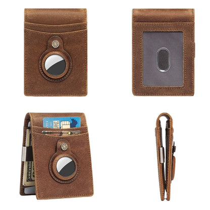 AirTag Leather Wallet - RFID Protection, Slim | Security