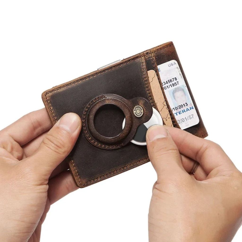 AirTag Leather Wallet - RFID Blocking, Slim | Secure Style