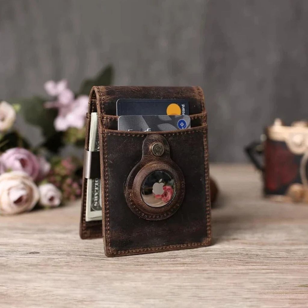 AirTag Leather Wallet - RFID Blocking, Slim | Secure Style