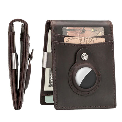 AirTag Leather Wallet - RFID Protection, Slim | Security