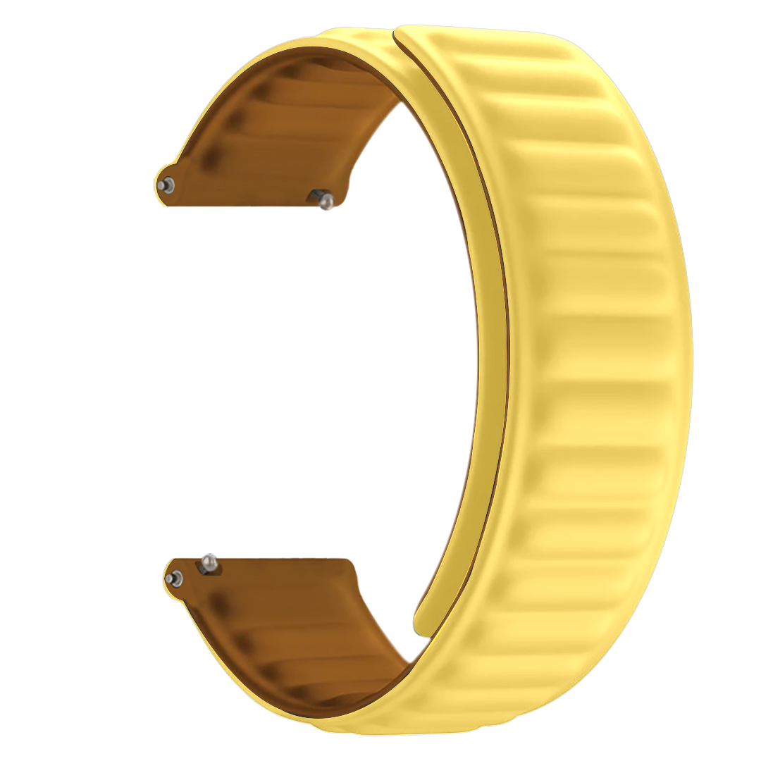 Magnetic Watch Strap - Yellow Leather | Comfort